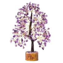 Crystal Tree, Feng Shui Item, Showpiece For Home Décor - Amethyst Golden ametistas/auksinė
