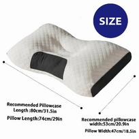 Ergonomic Knitted Memory Foam Neck Pillow Removable Washable Cover Orthopedic Support Sleeping Pillow Holiday Gift 53  80 gray