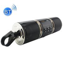 Atsparus vandeniui aliuminio korpuso motociklo Bluetooth rankenos stereo garsiakalbis, palaiko BT/MP3/FM/TF juoda