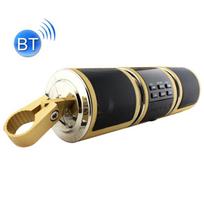 Atsparus vandeniui aliuminio korpuso motociklo Bluetooth rankenos stereo garsiakalbis, palaiko BT/MP3/FM/TF auksinė