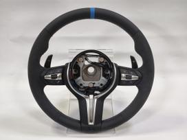 M Sport pusiau Alcantara zomšos vairo atnaujinimas, suderinamas su F20 F22 F23 F30 F31 F32 F33 F36 M3 F87 M2 F80 F82 F83 E  Suede  (No airbag) juoda