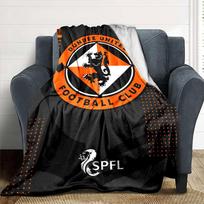 Dundee United FC Print Flannel Blanket High Quality Warm Comfortable Cover for All Seasons Perfect for Gifts Home Decor 80cm x 120cm orange