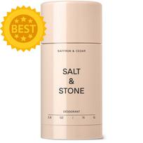 Saffron Cedar Salt & Stone Aluminum-Free Deodorant Contains Antioxidants, 48-Hour Lasting Fragrance beige