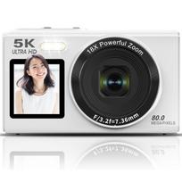 Beho 5K digital camera 80 million pixels can send smartphone WIFI transfer function dual screen selfie compact
