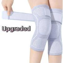 Breathable Compression Knee Brace With Adjustable Non Slip Straps For Joint Pain Relief Warmth Exercise Support Basic gray