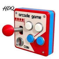 Retro Gaming Room Decor Arcade Switch Panel Wall Decoration Game Control with Movable Mount mėlyna