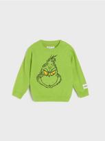 Sinsay - Kalėdinis megztinis su siuvinėjimu Grinch - skaisčiai žalia