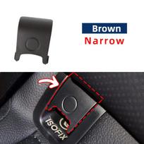 1679207808 1679205813 Rear Seat ISOFIX Child Seat Trim Cover For Mercedes Benz W167 GLE GLS ‑2025 Rear Child Safety Seat Lid Brown Narrow gray