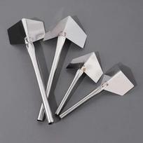 4Pcs Construction Tools Stainless Steel Putty Knife Drywall Scrapers Hand Tool Inside Outside Corner Scraping Yin Yang Puller gray