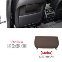 For BMW F15 F16 Car Seat Back Panel Leather Backrest Storage Pocket Cover Accessory Black For BMW X5 X6 2014- MOKA 1 Pc black
