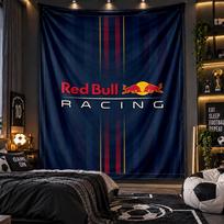 Wall Hanging Tapestry Red Bull Racing Print Cloth for Living Room Bedroom Home Decor 130cmx150cm