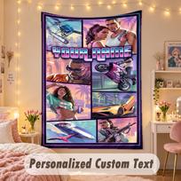 Custom Personalized Tapestry,GTA Print Custom Name Text Wall Art Hanging for Bedroom 150cmx200cm