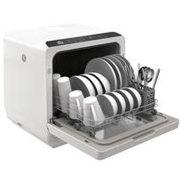 Mini indaplovė 4 komplektams 5 programos Vandens bakas 6L Jutiklinis valdymas LED ekranas 45 x 44 x 45,8 cm Baltas