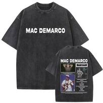 Skalbti Vintažiniai Mac Demarco This Old Dog Grafiniai Marškinėliai Vyrams Moterims Laisvalaikio Retro Medvilniniai Marškinėliai Vyriška Mada Per dideli Gatvės stiliaus 3XL black