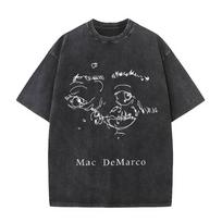 Skalbti Vintažiniai Mac Demarco This Old Dog Grafiniai Marškinėliai Vyrams Moterims Laisvalaikio Retro Medvilniniai Marškinėliai Vyriška Mada Per dideli Gatvės stiliaus 3XL gray