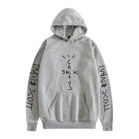 Travis Scott Printed Casual Couple Hoodie - Hot Sale L gray