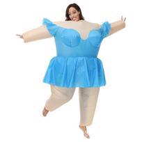 Juokingas klouno kostiumas vakarėliui, pripučiamas sumo kostiumas suaugusiems ir vaikams StyleC blue