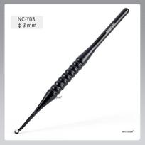 Dantų mikro veidrodėlis 3mm/3*9mm/5mm/2*7mm - Burnos veidrodėlis mikroskopinei burnos apžiūrai ir fotografijai 3mm gray