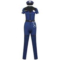 S-XXL Helovino policininko kostiumas, Cosplay kostiumas Seksualus uniforminis vakarėlio COS kostiumas, Viengubas policininko uniformos kostiumas S blue