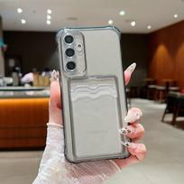 Case For Samsung Galaxy S25 Edge S26 S22 S23 S24 Ultra S26 S25 FE A18 A57 A37 A17 A27 A56 A55 A15 A36 Card Bag Clear Phone Cover pilka
