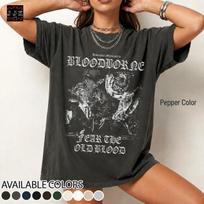 Bloodborne Lady Maria Graphic Tee, Vintage Gaming Shirt FD L gray