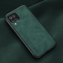 Prabangus magnetinis odinis dėklas, skirtas Samsung Galaxy A12 A22 M12 M22 M32 4G dangtelis silikono apsauga automobilio laikiklio telefono dėklas Coque For Samsung A22 5G žalia