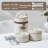 Neperšlampama izoliuota pietų dėžutė: Daugiasluoksnis nerūdijančio plieno, puikiai tinka biuro darbuotojams ir studentams, su nepriklausomu skyriumi maistui. 410 Stainless Steel white