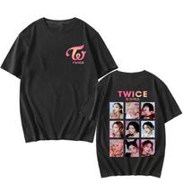 Twice Gounp Marškinėliai Y2k Mada Gatvės apranga Moterys Vyrai Marškinėliai Medvilniniai Vasariniai Trumpomis Rankovėmis Kpop Ready To Be Viršūnės Gatvės apranga XS（old） juoda