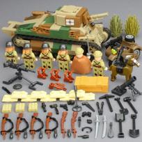 Antrojo pasaulinio karo Armijos Japonų Kareivis Sunkioji Šarvuota Transporto Priemonė Tankas Sunkvežimis Statybiniai Blokeliai Plytos Karinių Ginklų Figūrėlė Modelis Žaislai Dovanos