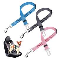 Reguliuojamas automobilio saugos diržas šuniui ir katei W8963FE 3-Pet Belt - Pink gray