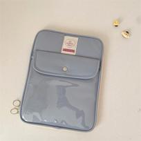 Korean Style Snap Button iPad Storage Bag for 11/13 Inch - Insert Pocket Tablet Case 11 inch mėlyna