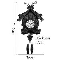 Wall Clock Aesthetic Cuckoo Clocks Retro Wall Watch Decorative Watches Luxury Living Room Ornaments Elegant Home Decoration juoda