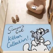 S-Simons C-Cat Floor Mat Retro Multiple Choice Living Room Kitchen Rug Non-Slip Modern Home Decor 40cm x 60cm white