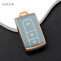 Tpu Auto Smart Key Fob Cover Case Housing Fit For Toyota Prius Corolla 2004 2005 2006 2007 2008 2009 Verso Camry With Blade Toy43 Replace gray