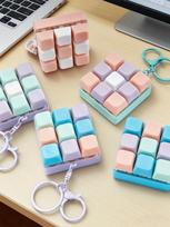 Keyboard Fidget Toy 9 Keys Button Fidget Gifts Finger Button Game for Adults To Relieve Stress and Pass Time for Children Gift beige
