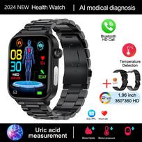 2026 Naujas išmanusis laikrodis EKG+PPG Sveikatos diagnostika Vyrai Moterys Laikrodis Kraujospūdžio išmanusis laikrodis Silicone+Leather+Steel