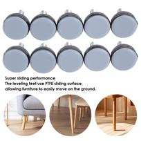 20PCS PTFE Furniture Leveler Feet M6 Thread Antislip Furniture Glides Slider for Tables Chairs Cabinets