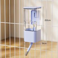 1.4L Large Capacity Pet Hanging Cage Water Dispenser Stainless Steel Ball No‑leak Automatic Water Feeder For Cats And Dogs gray