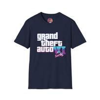 Grand Theft Auto VI Logo T-Shirt | Video Game Retro Style Tee 130 white