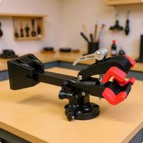 Wall Mount Bike Repair Stand | Adjustable Clamping Head, HeavyDuty Steel Construction, for Garage brown