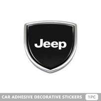 Car Styling 3D Metal Stickers Shield Decoration Emblem Badge For Jeep Grand Cherokee Wrangler JK Renegade Gladiator Compass gray