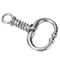 Cattle Nose Ring Stainless Steel Cattle Nose Clamp Bull Cow W Spring Nose Ring for Farm Type 1