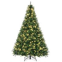 Kalėdinė eglutė, 700 šiltos baltos LED lemputės, 2154 šakos, atspari ugniai, plastikas/metalas, 210 x 142 cm, žalia žalia