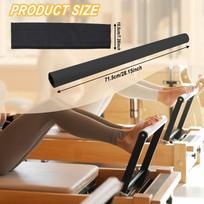 Bar Cover PU Leather for Pilates Reformer Machine Equipment Exercise Black beige