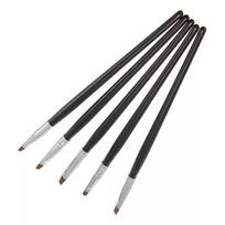 5Pcs Dental Resin Brush Pens Dental Shaping Silicone Adhesive Composite Porcelain Teeth Dentist Tools Dentistry Lab Tool gray