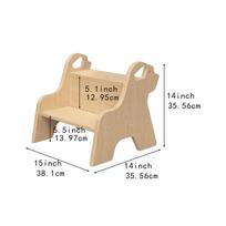 Step Stool 2 Bench Shower Potty Chair for Outdoor Living Rooms beige