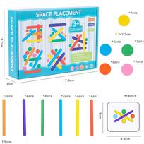 Vaikų dėlionės vaivorykštės lazdelės Montessori žaislai Spalvų sensorinis loginio mąstymo derinimo žaidimai Vaikų ankstyvojo ugdymo mediniai žaislai mėlyna