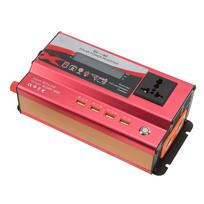 Power Inverter 700W 12 24VDC to 220VAC 50HZ Modified Sine Wave 4USB Ports with LCD Display for Emergency black
