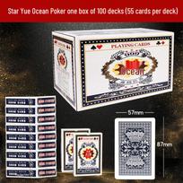 8068 Genuine Fishing Poker Playing Cards - Full Box of 100 Decks for Home Entertainment, Card Room & Games like Guan Dan and Dou Di Zhu. gray