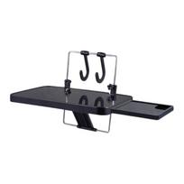 Space Saving Foldable Automotive Desk Table Serving as Workstation and Meal Tray in Vehicles Feature High Load Capacity gray